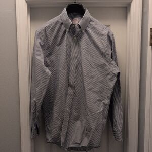 Brooks Brothers Classic Blue and White Striped Dress Shirt
